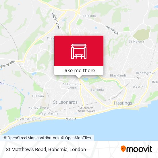 St Matthew's Road, Bohemia map