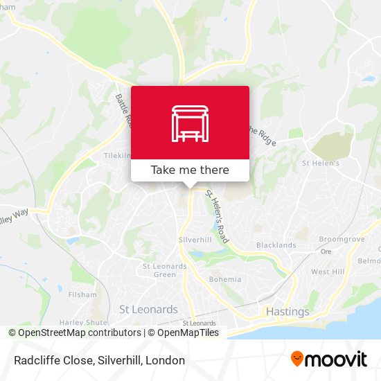 Radcliffe Close, Silverhill map