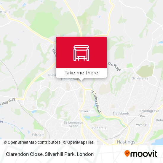 Clarendon Close, Silverhill Park map