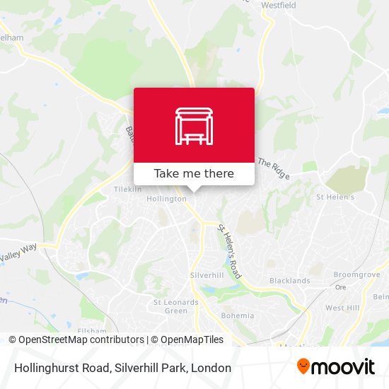 Hollinghurst Road, Silverhill Park map