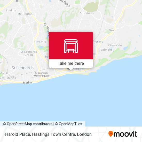 Harold Place, Hastings Town Centre map
