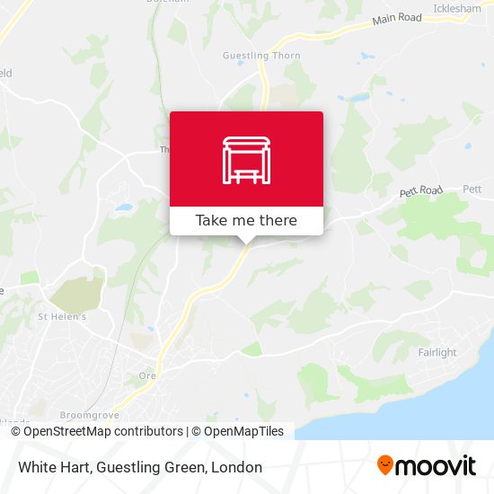 White Hart, Guestling Green map