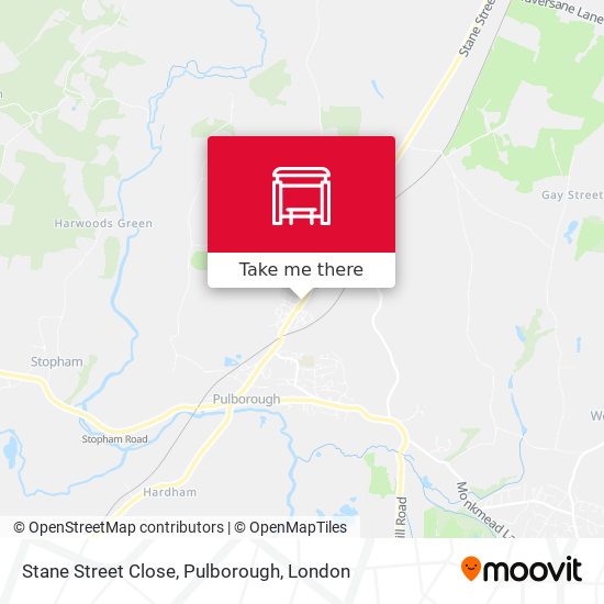 Stane Street Close, Pulborough map