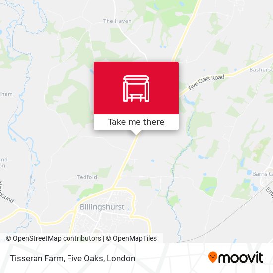 Tisseran Farm, Five Oaks map