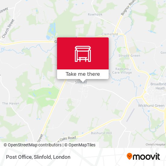 Post Office, Slinfold map