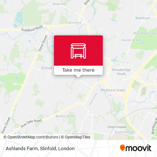 Ashlands Farm, Slinfold map