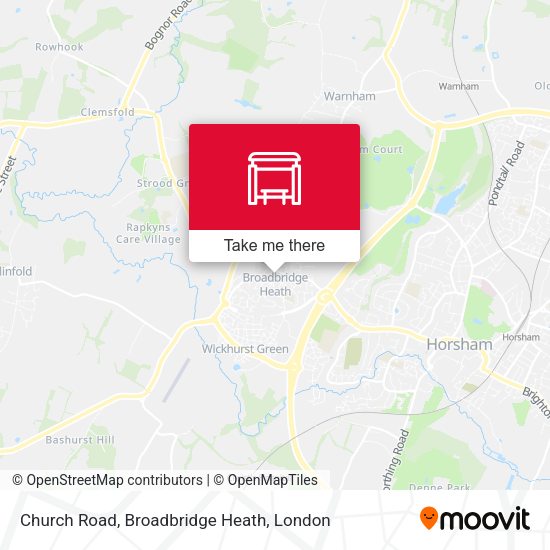 Church Road, Broadbridge Heath map