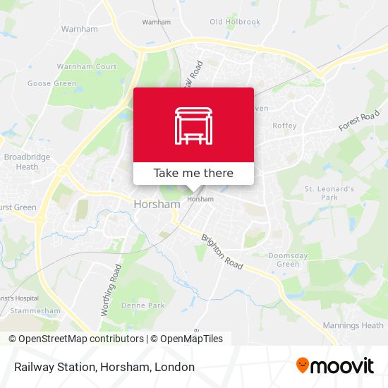 Railway Station, Horsham map