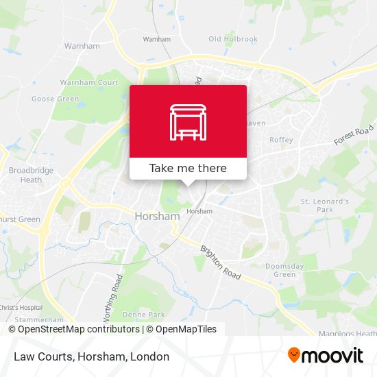 Law Courts, Horsham map