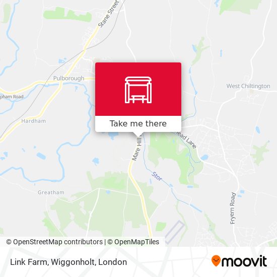 Link Farm, Wiggonholt map