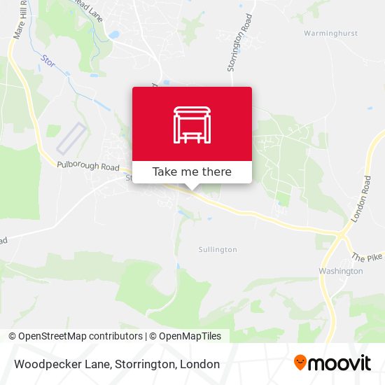 Woodpecker Lane, Storrington map