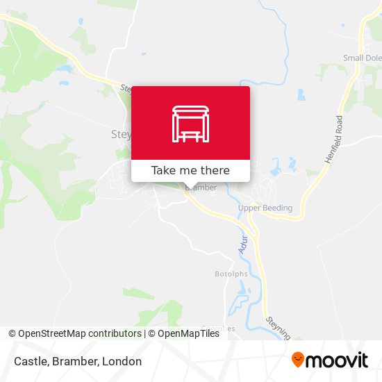 Castle, Bramber map