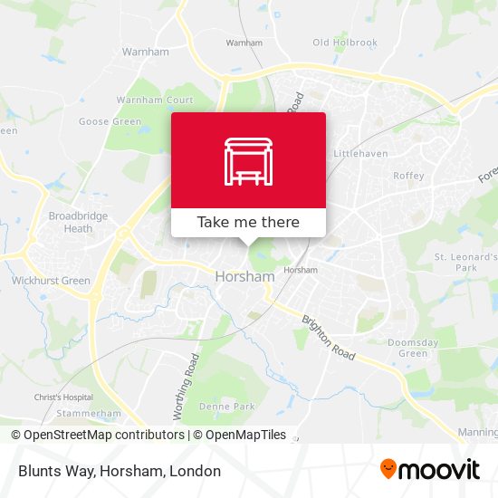 Blunts Way, Horsham map