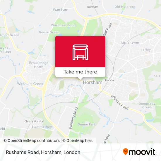 Rushams Road, Horsham map