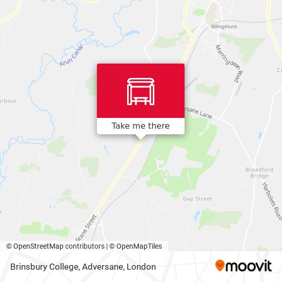 Brinsbury College, Adversane map