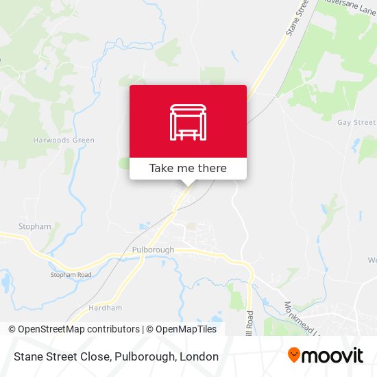 Stane Street Close, Pulborough map
