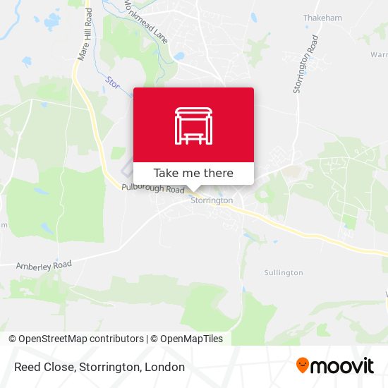 Reed Close, Storrington map