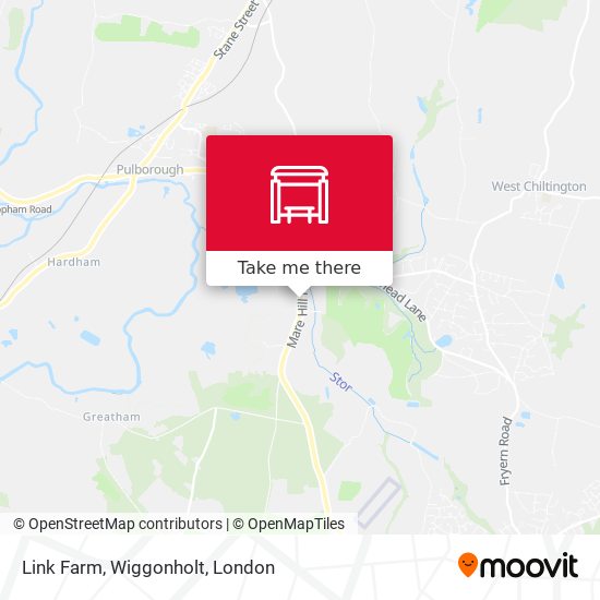 Link Farm, Wiggonholt map