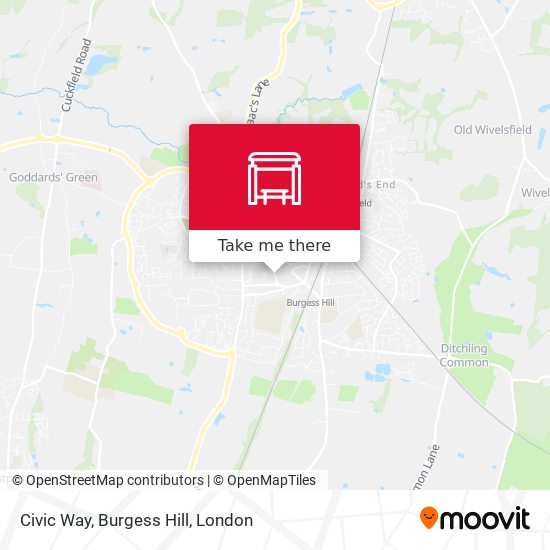 Civic Way, Burgess Hill map
