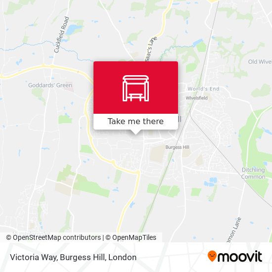 Victoria Way, Burgess Hill map