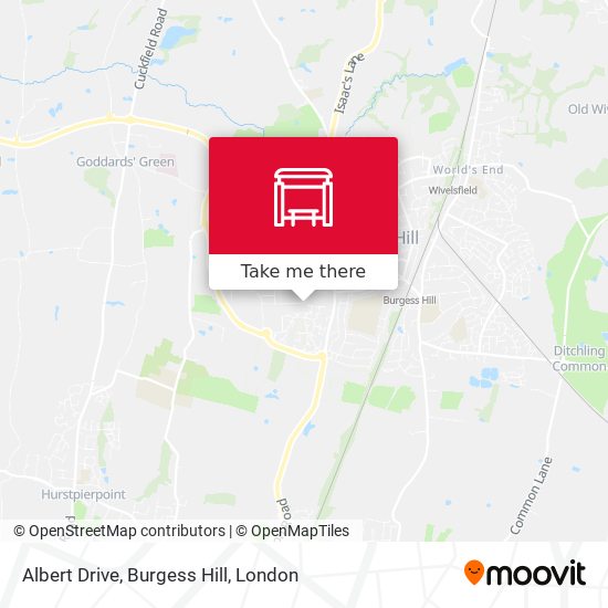 Albert Drive, Burgess Hill map