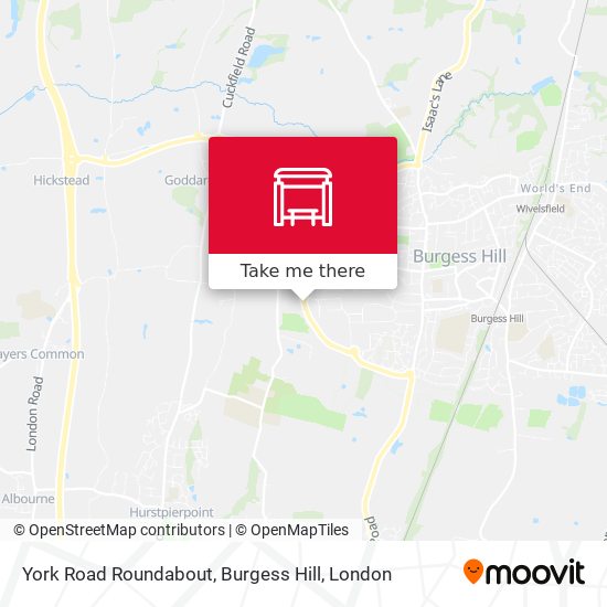 York Road Roundabout, Burgess Hill map