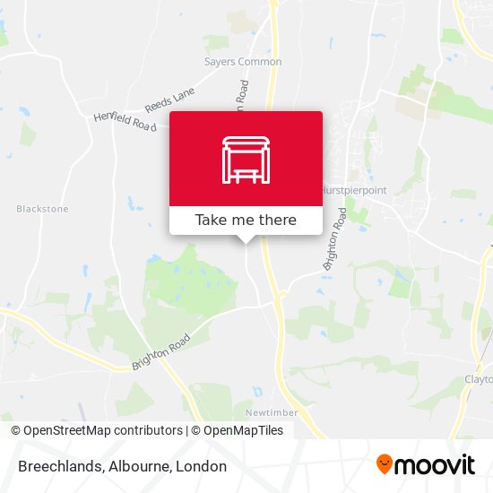 Breechlands, Albourne map