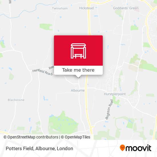 Potters Field, Albourne map