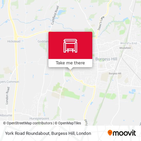 York Road Roundabout, Burgess Hill map