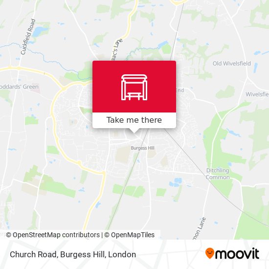 Church Road, Burgess Hill map