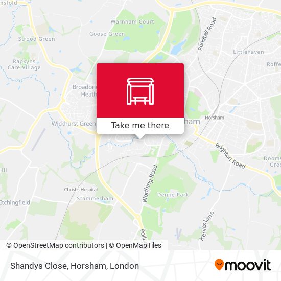 Shandys Close, Horsham map