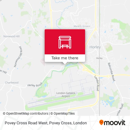 Povey Cross Road West, Povey Cross map