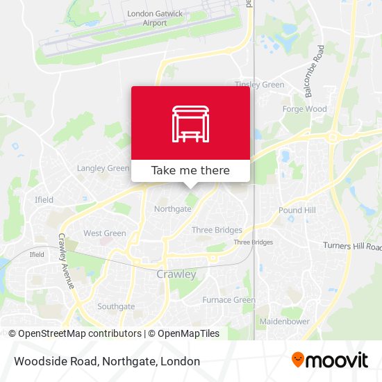 Woodside Road, Northgate map