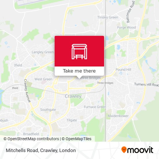 Mitchells Road, Crawley map