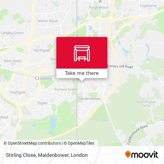Stirling Close, Maidenbower map
