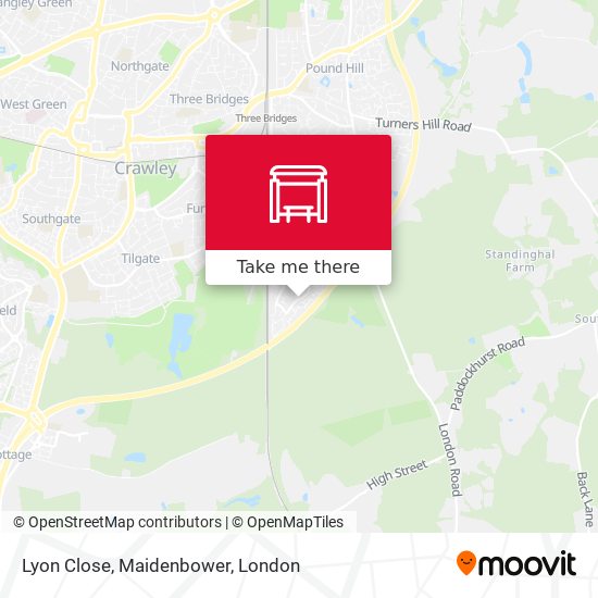 Lyon Close, Maidenbower map