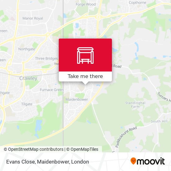 Evans Close, Maidenbower map