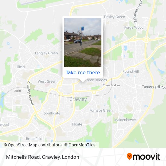Mitchells Road, Crawley map