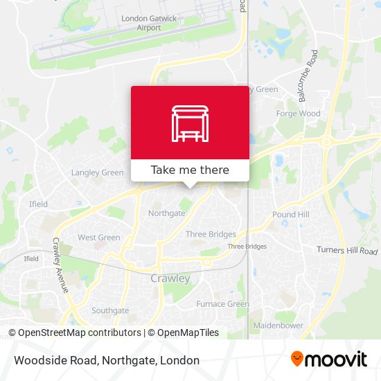 Woodside Road, Northgate map