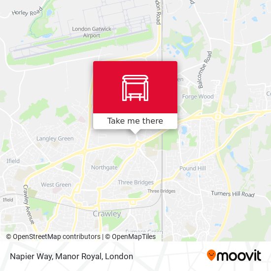 Napier Way, Manor Royal map