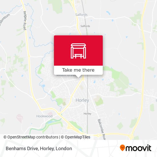 Benhams Drive, Horley map