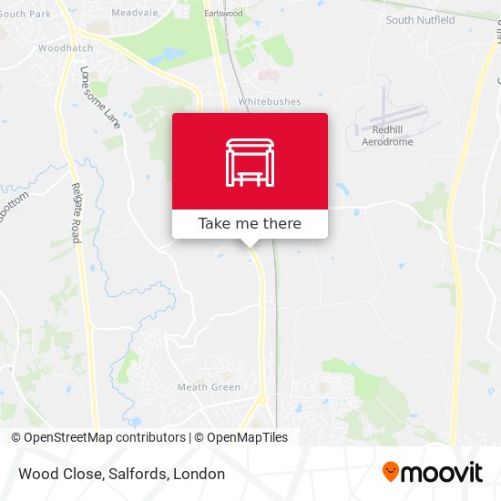 Wood Close, Salfords map