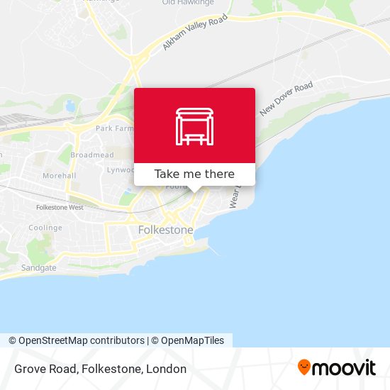 Grove Road, Folkestone map