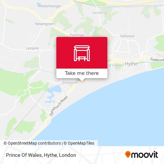 Prince Of Wales, Hythe map