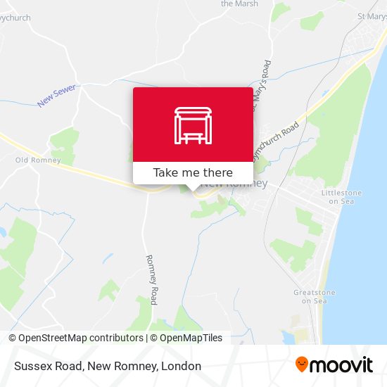 Sussex Road, New Romney map