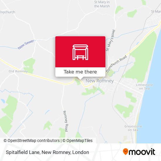 Spitalfield Lane, New Romney map