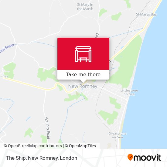 The Ship, New Romney map