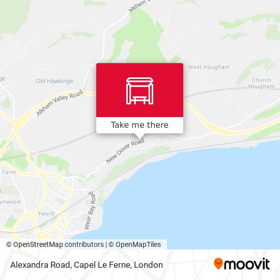 Alexandra Road, Capel Le Ferne map