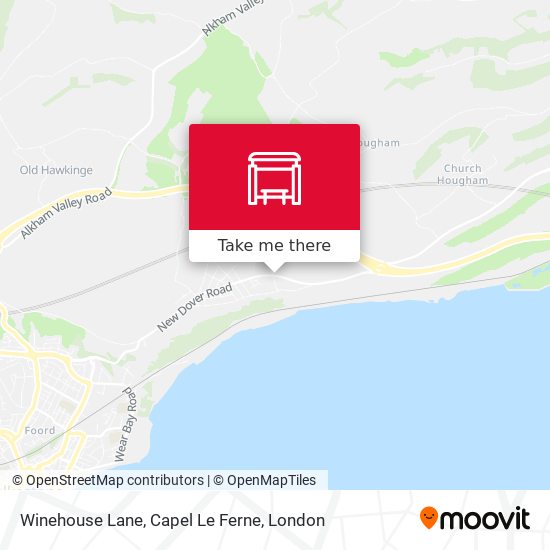 Winehouse Lane, Capel Le Ferne map