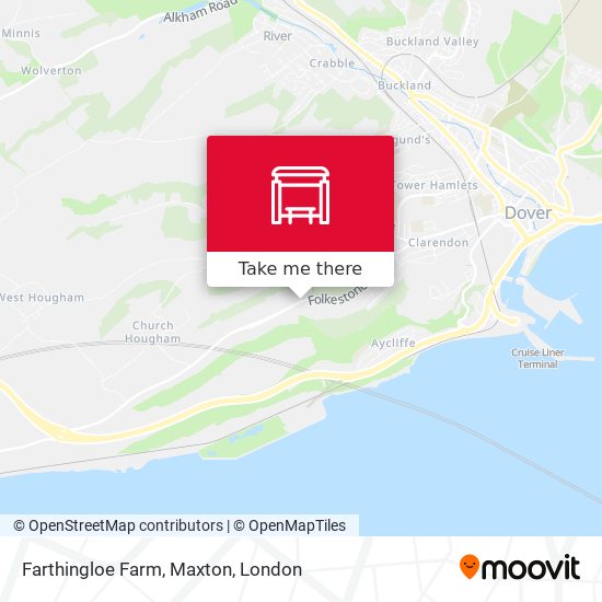 Farthingloe Farm, Maxton map